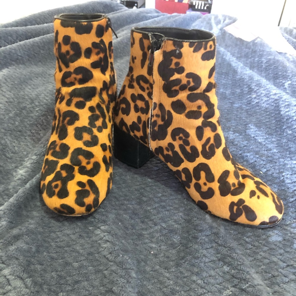 Urban Outfitters leopard print boots